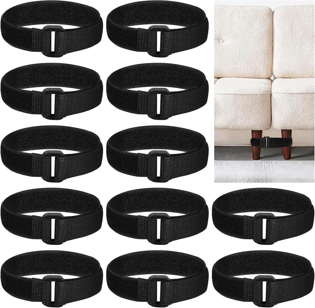 12PCS Sectional Couch Connectors | Sectional Connectors for Fasten Sofa Legs Together Couches Connector Straps