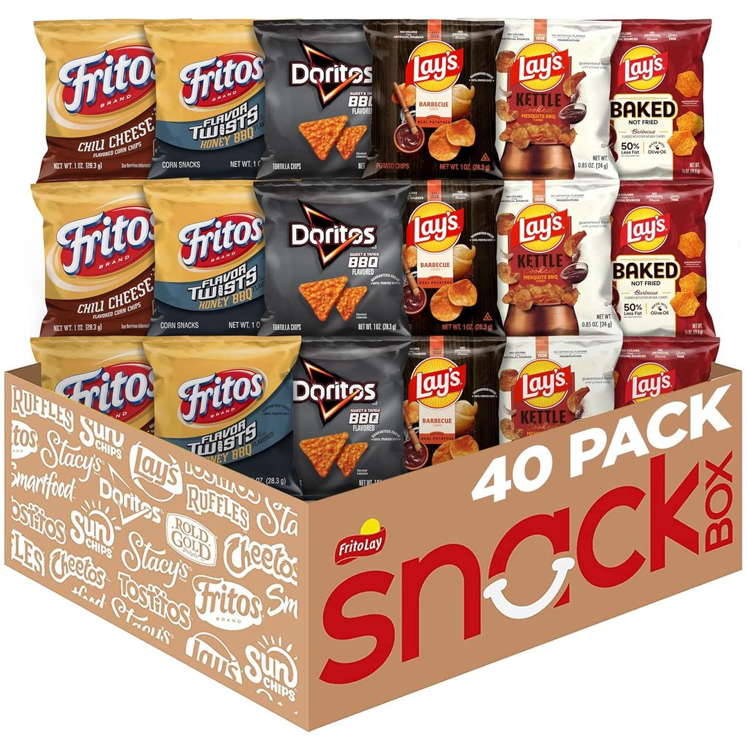 Frito Lay Backyard Barbecue Mix Variety Pack, 3.46 Pounds, (Pack of 40) (EXP 10/06/26)