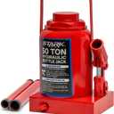 XtremepowerUS 50 Ton Hydraulic Bottle Jack 100000 lb Capacity, Heavy Duty Low Profile Automotive Shop Axle Lift Jack for Trucks, Buses, Trailers, RVs & Farm Equipment, Red