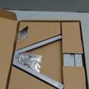 suptek 2 Tiers Glass Floating Shelves, Flat Black Wall Mount Bracket, AV Shelf, Media Shelf for DVD Player / PS4 / Cable Boxes/Game Consoles/Sky Box/TV Accessories, 17.6kg Load Capacity