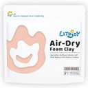 Black Air Dry Foam Clay 1.1lbs/ 500g - Soft Modeling Clay for Art Projects, Cosplay Props, DIY Crafts (Light Weight & Easy to Use)
