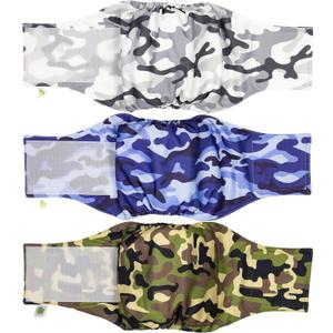 PET MAGASIN Male Dog Belly Band (Camo, Medium) (Medium (15"-21" Waist))