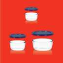 Pyrex Simply Store (3-Pack) Glass Food Storage Containers Set, (2, 4 & 7 Cup) Meal Prep Containers With Plastic BPA-Free Lids, Dishwasher & Microwave Safe