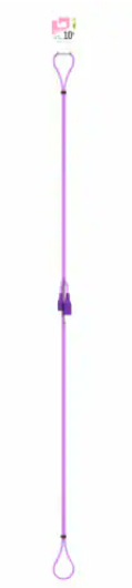 CellCandy -USB X 10 Ft Braided Cable - Purple