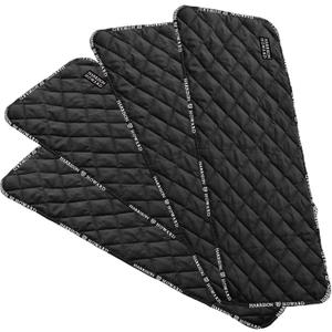 Harrison Howard Medicine-Retaining Shock-Absorbing Pressure Sores Prevention Quilted Leg Wraps for Horse Set of 4-Black M