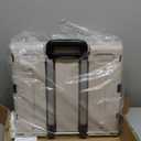 Folding Utility Cart (Gray), 4 360 Swivel Wheels Collapsible Rolling Crate with Lid, Heavy-Duty for Office/Home/Luggage, Teacher - Minimalist Style (Large)