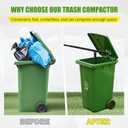 Touchless Trash Can Compactor, Manual Trash Compactor for Kitchen, Manual Garbage Compactor for Garden Restaurant