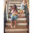 GROWLING Linen Stair Treads for Wooden Steps Indoor 36x9 inch,7pcs Upgraded Self Adhesive Backing Non Slip Stair Carpets, Peel and Stick Stair Runner Rugs, Reusable Staircase Step Treads(Brown)