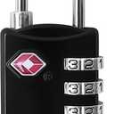 4 Digit Combination Steel Tsa Luggage Lock - Black