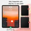 4 x bersem 2 Pack New Paper Nano Screen Protector Compatible with iPad Pro 11 Inch 2024 (M4), Matte PET Film for Paper Art Writing, Nib Friendly, Anti-Glare, Easy Installation, Nano-Texture (Transparent)