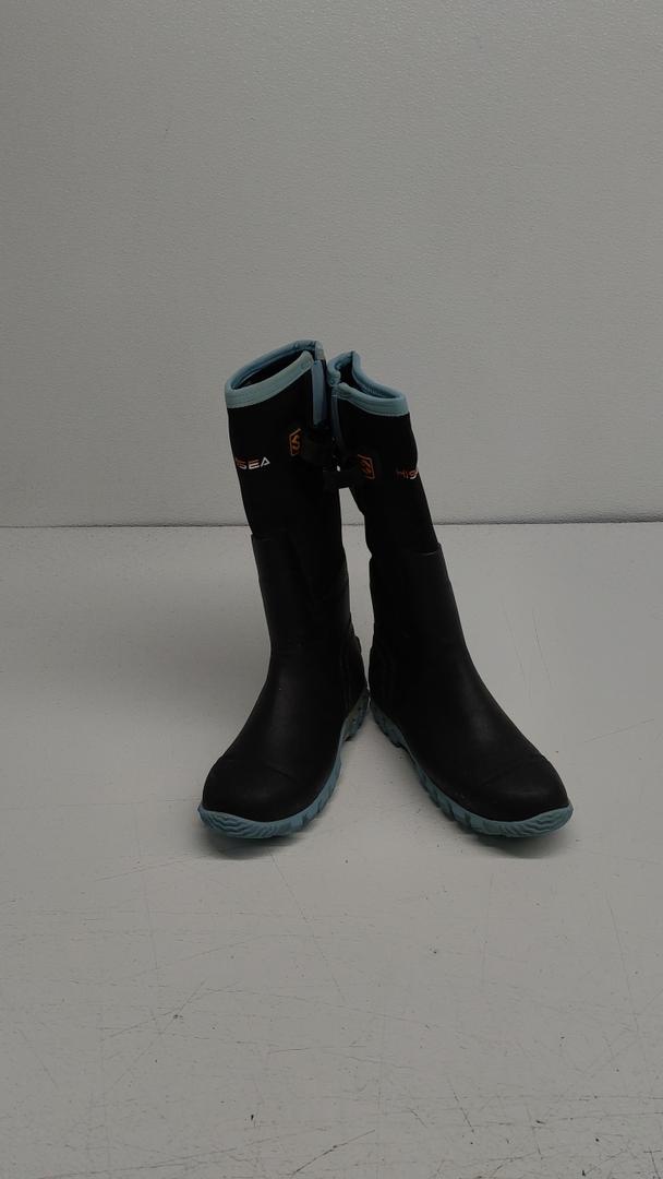 HISEA Women's Mid Calf Rain Boots Waterproof Rubber Boot for Garden Mud Working 9