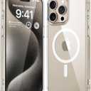 5 x SUCGLES for iPhone 15 Pro Max Case with MagSafe, N56 Strong Magnet, 12FT Drop Protection, Anti-Yellowing, Magnetic Slim Phone Case for Apple 15 Pro Max (Crystal Clear)