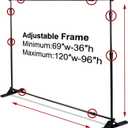 AkTop 10 x 8 ft Heavy Duty Backdrop Banner Stand Kit, Adjustable Photography Step and Repeat Stand for Parties, Portable Trade Show Photo Booth Background with Carrying Bag