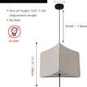 Modern Pendant Lights, 16.65 Inch Pendant Light kit, Linen lampshade E26 Socket (no Bulb), Suitable for Kitchen, Dining Room, Bedroom, Living Room, Corner
