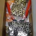 803Pcs Grommet Eyelet Pliers Kit, 1/4 Inch Grommet Tool Kit with 800 Metal Eyelets, Grommet Hand Press kit for Leather Crafts(Inside Dia: 6.4mm/Outer Dia: 12mm (A.I.S.)/Flange Width: ~3mm)