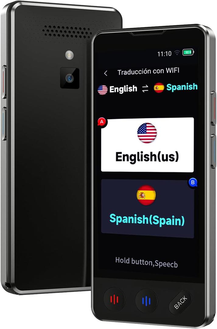 AI Language Translator Device, 2025 Upgraded Translator No WiFi Needed, Support ChatGPT, Voice Instant Two-Way 150 Language Translator, Offline/Recording/Photo Translation for Business Travel (Black) AI Language Translator Device, 2025 Upgraded Translator No WiFi Needed, Support ChatGPT, Voice Instant Two-Way 150 Language Translator, Offline/Recording/Photo Translation for Business Travel (Black)