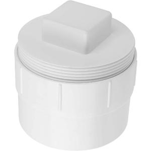 4" PVC Sewer Cleanout Adapter with Plug Pipe Fitting, PVC DWV Flush Sewer Cleanout Cap for Outdoor Garden, RVs Sewer or Drainage Piping Connect System