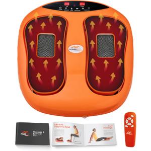 Powerfit Power Legs Electric Foot Massager Machine with Heat - Heated Foot Massager for Neuropathy Pain Circulation - Feet Massager for Pain Relief with Remote Control