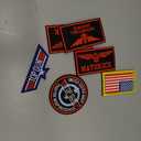 【Hook & Loop/Iron On】 6 PCS Tup Gon Patches Pilot Morale Patch Military Patches Airsoft Patch Flight Patch for Jackets Tactical Patches for Backpacks  Hook & Loop