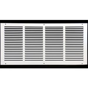 24"w X 12"h Steel Return Air Grilles - Sidewall and Cieling - HVAC Duct Cover - White [Outer Dimensions: 25.75"w X 13.75"h]