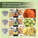 7-in-1 Multifunctional Food Processor with 68oz Processing Bowl,51oz Glass Blender,6.7oz Glass Grinder, Kneading/Chopping/Shredding/Slicing/French Fry Blades for Vegetables,Fruits,Coffee Bean