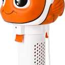 Chlorine Floater, Small Floating Pool Chlorine Dispenser for 1 Inch Tablets, Mini Clown Fish Bromine Holder for for Hot Tub, Spa, Swimming Pools (Orange)