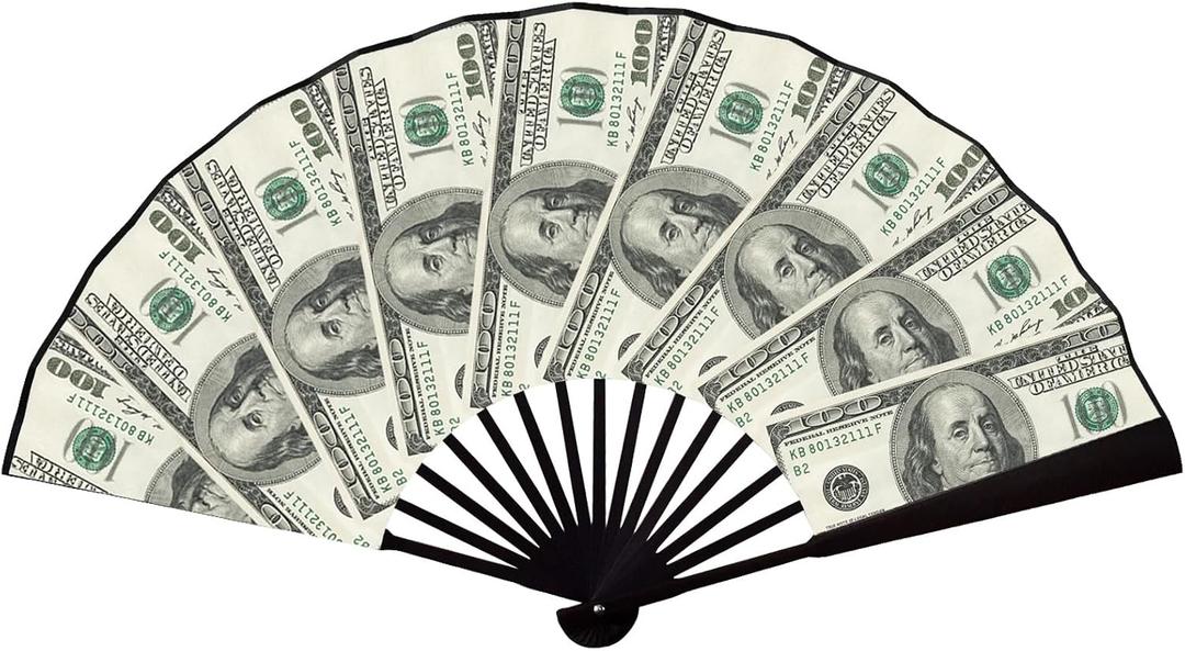 Hand Fan, Fans for Line Dancing, Decorative Folding Fans, Money Stacks/Money Fan, for EDM Music Festival Club Event Party Dance Concert Wedding Saloon Cosplay