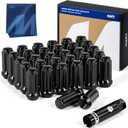 Orion Motor Tech 9/ 16-18 Wheel Lug Nuts 32 Pack, Black 9/ 16 x 18 Trim Lug Nuts 2 inches Tall Spline Drive Cone Seat Compatible with Dodge 1994-2011 Ram 2500 3500 Aftermarket Wheel 8x6.5 5x5.5