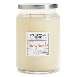 Stonewall Kitchen - Stonewall Home - Honey Vanilla Candle Large Apothecary 21.25 oz - 652601 DISVEN