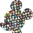 Hanging Brooch Pins Organizer Enamel Pin Display Cute Cartoon Shape Brooch Pin Display Storage Holder for Brooch Pin(Without Accessories ) (black-mouse-hole) (one piece black)