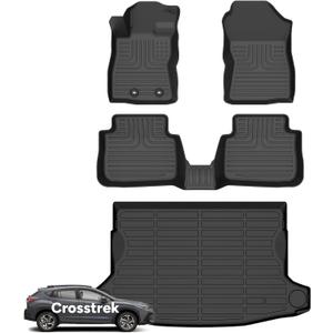 Wayhigh Floor Mats & Cargo Liner for Subaru Crosstrek 2024 2025 2026 (Non Hybrid) & Impreza 2024-2026 All Weather TPE Car Mats Waterproof Heavy Duty Floor Liners Custom Fit for Crosstrek Accessories