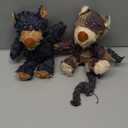 MAXBECK Dog Companion for Heavy Chewers- Indestructible Robust Bear Dog Toy, Resistant Squeaky Dog Toys for Heavy Chewers, Unbreakable Stuffed Plush Dog Toys for Aggressive Chewers (E-Navy/Purple)