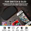 Orzly Carry Case Compatible with Nintendo Switch and New Switch OLED Console - Black Protective Hard Portable Travel Carry Case Shell Pouch with Pockets for Accessories and Games