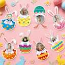 48 Pcs Easter Bunny Cutouts & Masks with 100 Glue Points - DIY Classroom Party Decor Favors