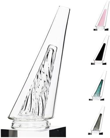 Stained Glass vase, Decorative Glass vase for Home décor (Transparent)
