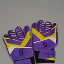 Sportout Kids Goalkeeper Gloves, Soccer Gloves with Double Wrist Protection and Non-Slip Wear Resistant Latex Material to Give Protection to Prevent Injuries (Size 8 Suitable for Adult Small, Purple)