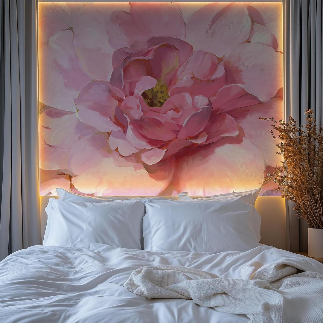 Floral Wall Murals Peel and Stick Self Adhesive Canvas Wallpaper | Large Removable Flower Mural for Living Room Bedroom Office Home Decor and Accent Walls in Multiple Standard Sizes