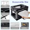 Lesure Shown on TODAY Show Soft Collapsible Dog Crate - 42 Inch Portable Travel Crate for Extra Large Dogs Indoor & Outdoor, 4-Door Foldable Pet Kennel with Mesh Windows, Grey