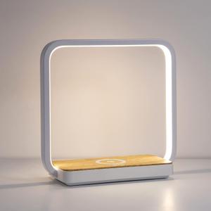 WILIT Bedside Lamp with Qi Wireless Charger, A13 Table lamp 3 Step Dimmable Touch Control Desk Lamp for for Living Room, Bedroom, Kids Room