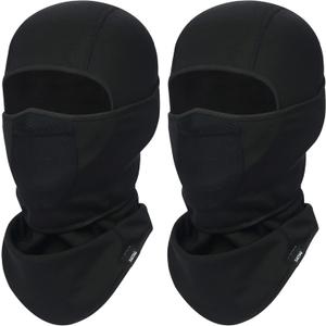 Balaclava Ski Mask Warm Face Mask for Cold Weather Winter Skiing Snowboarding Motorcycling Ice Fishing Men (Black & Black)
