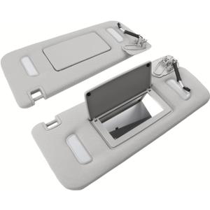 1 Pair Gray Sun Visor fit for 2007-2014 Chevy Silverado 1500 Suburban 1500 2500 Avalanche Tahoe GMC Sierra Yukon XL Cadillac Escalade Replaces 22850306 22850310