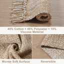 Collive Hallway Runner Rug, 2' x 6' Hand Woven Reversible Washable Entryway Rugs, Tan Cotton Modern Laundry Room Carpet Long Farmhouse Carpets for Bathroom Sink Foyer Bedroom