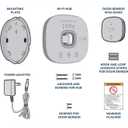CHAMBERLAIN Smart Garage Control - Wireless Garage Hub and Sensor with Wifi & Bluetooth - Smartphone Controlled, myQ-G0401-ES, White