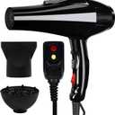 Professional Hair Dryer 3500 Watt Powerful Salon Blow Dryer Ceramic Tourmaline Quick Dry Ionic Hair Dryer with AC Motor Concentrator Diffuser Attachments