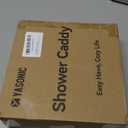 YASONIC Shower Caddy Corner, 3-Pack Adhesive Rustproof Stainless Steel Shower Shelves with Soap Holder, No Drilling Shower Organizer Corner for Dorm, Renters Bathroom, Black