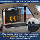 EcoNour Window Shades for Car Baby (2 Pack) | Retractable car Window Shade for Baby for Sun Protection for Kids, Passengers & Pets in The Back Seat | Car Window Covers for Trucks | (20x22)