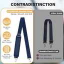 2 x Universal Shoulder Strap - 57 inch Adjustable Bag Strap Replacement Non-Slip Crossbody Purse Strap with Metal Swivel Hooks for Laptop Shoulder Bag Messenger Bag Crossbody Bag Navy Blue