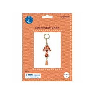 Mushroom Gem Keychain DIY Kit, 4 ct