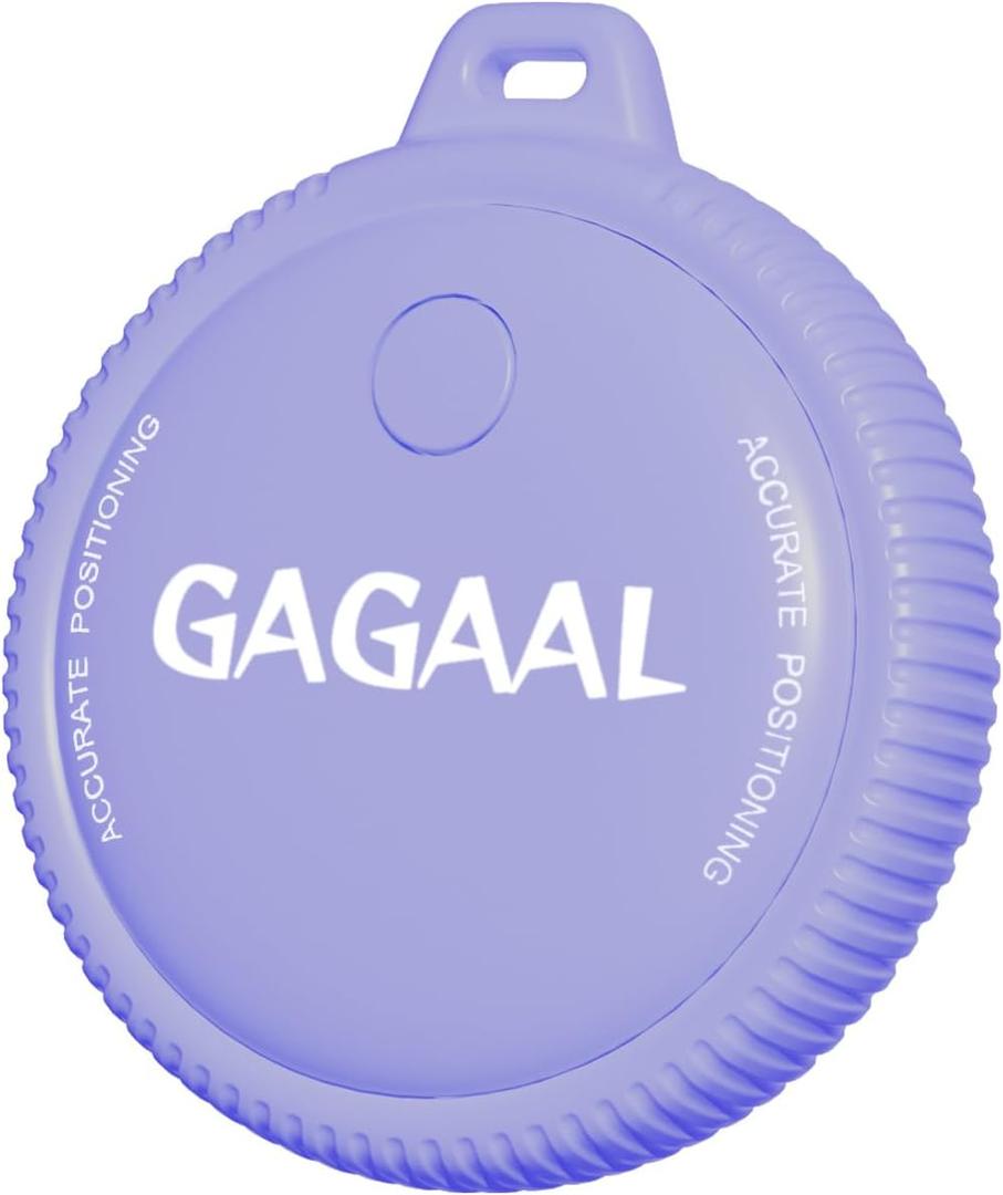 Air Tracker Item Finders, Bluetooth Locator Works with Apple Find My (iOS), Item Tracker for Your Keys, Wallet, Backpack, Pet, Replaceable Battery, Comess with Keychain Cover (Purple)