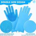 2pcs Dog Washing Gloves and Dog Bath Brush, 2-in-1 pet Shower Set | Suitable for Dogs, Cats, Bath Massage, and pet Grooming